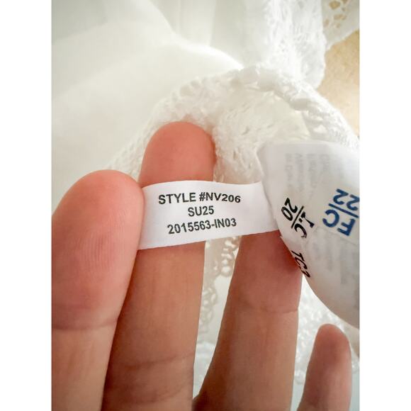 Madewell | NWT Embroidered Lace Button-Up Shirt in White | Sz S - Picture 10 of 12